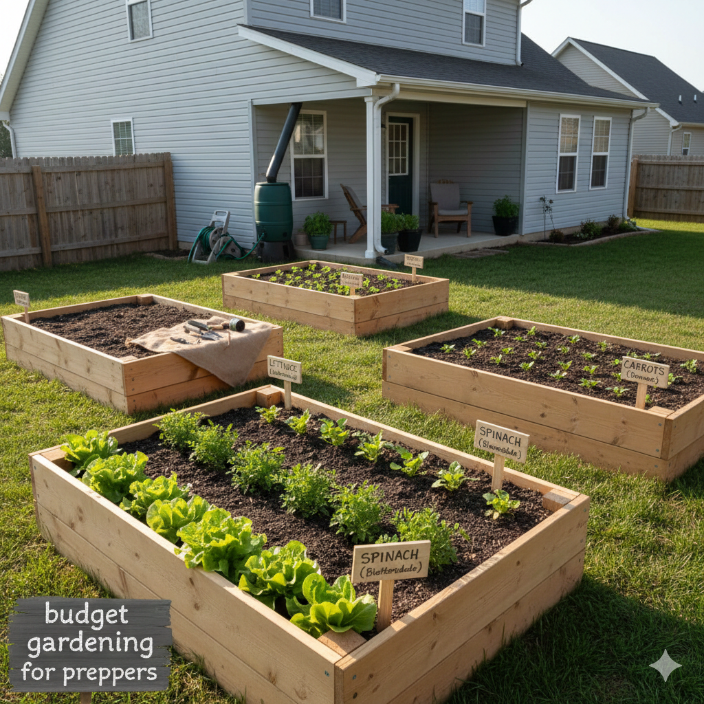 budget gardening for preppers